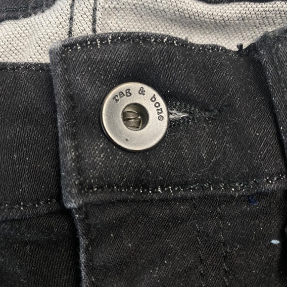 RAG & BONE Dre Low-Rise Boyfriend Jeans in Granite Black Wash Size 26 - Picture 10 of 14